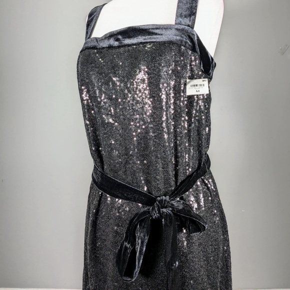 NWT BAR III SEQUINED SQUARE NECK COCKTAIL AND PARTY DRESS - M - Picture 5 of 11
